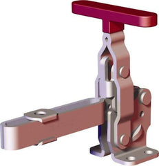 De-Sta-Co - 375 Lb Holding Capacity, Vertical Handle, Manual Hold Down Toggle Clamp - 57° Handle Movement, 99° Bar Opening, U-Bar, Flanged Base, Carbon Steel - Industrial Tool & Supply