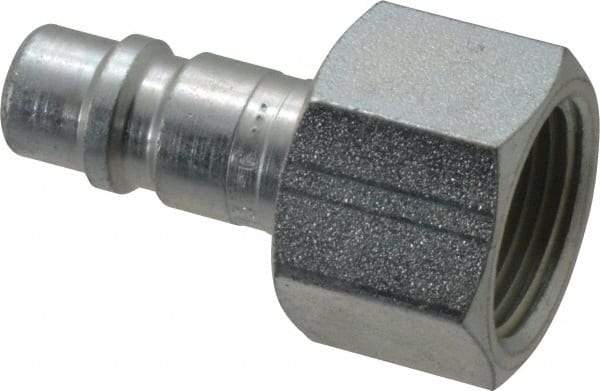 Parker - 3/4-14 Female NPTF Tru-Flate Automotive Pneumatic Hose Connector - Steel, 1/2" Body Diam - Industrial Tool & Supply
