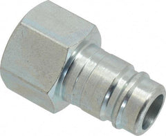 Parker - 3/4-14 Female NPTF Industrial Pneumatic Hose Connector - Steel, 3/4" Body Diam - Industrial Tool & Supply