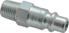 Parker - 1/4-18 Male NPT Industrial Pneumatic Hose Connector - Steel, 3/8" Body Diam - Industrial Tool & Supply