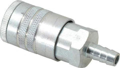 Parker - Hose Barb Tru-Flate Automotive Pneumatic Hose Coupler - Steel, 1/2" Body Diam, 3/8" Hose ID - Industrial Tool & Supply