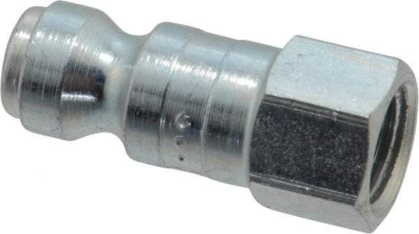 Parker - 1/8-27 Female NPTF Tru-Flate Automotive Pneumatic Hose Connector - Steel, 1/4" Body Diam - Industrial Tool & Supply