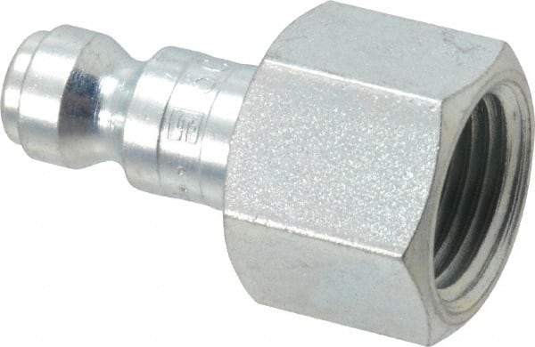 Parker - 3/8-18 Female NPTF Tru-Flate Automotive Pneumatic Hose Connector - Steel, 1/4" Body Diam - Industrial Tool & Supply
