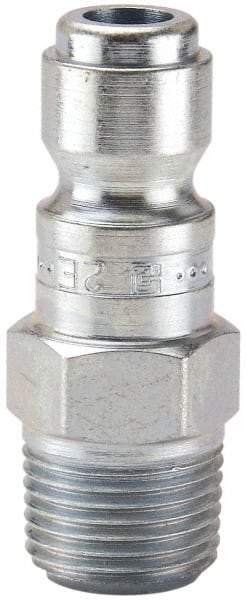 Parker - 3/4-14 Male NPT Tru-Flate Automotive Pneumatic Hose Connector - Steel, 1/2" Body Diam - Industrial Tool & Supply
