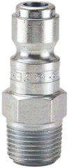 Parker - 3/4-14 Male NPT Tru-Flate Automotive Pneumatic Hose Connector - Steel, 1/2" Body Diam - Industrial Tool & Supply