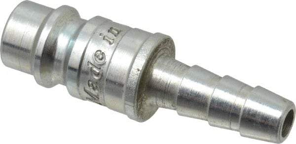 Parker - Hose Barb European High Flow Pneumatic Hose Connector - Steel, 1/4" Body Diam, 1/4" Hose ID - Industrial Tool & Supply