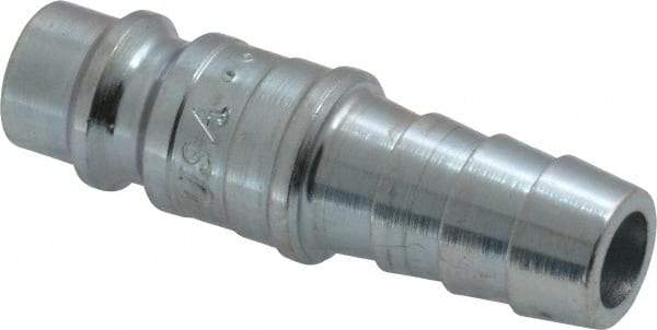 Parker - Hose Barb European High Flow Pneumatic Hose Connector - Steel, 1/4" Body Diam, 3/8" Hose ID - Industrial Tool & Supply