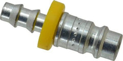 Parker - Push-Lok Hose Barb European High Flow Pneumatic Hose Connector - Steel, 1/4" Body Diam, 1/4" Hose ID - Industrial Tool & Supply