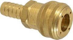 Parker - Hose Barb Industrial Pneumatic Hose Coupler - Brass, 3/4" Body Diam, 3/4" Hose ID - Industrial Tool & Supply