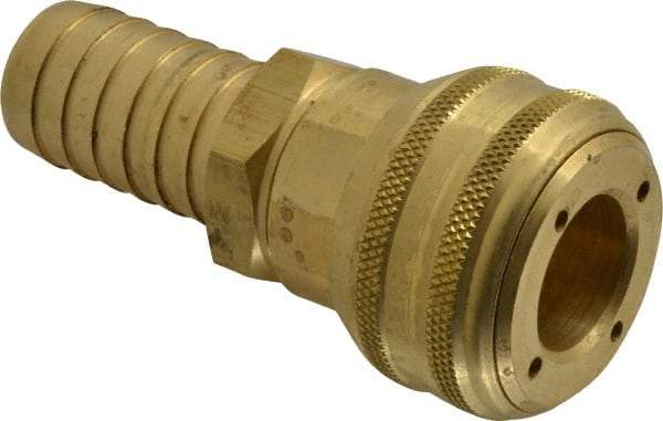 Parker - Hose Barb Industrial Pneumatic Hose Coupler - Brass, 3/4" Body Diam, 1" Hose ID - Industrial Tool & Supply