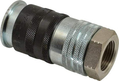 Parker - 3/4-14 Female NPTF Industrial Pneumatic Hose Coupler - Steel, 3/4" Body Diam - Industrial Tool & Supply