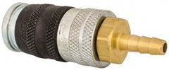 Parker - Hose Barb Industrial Pneumatic Hose Coupler - Steel, 1/4" Body Diam, 1/4" Hose ID - Industrial Tool & Supply