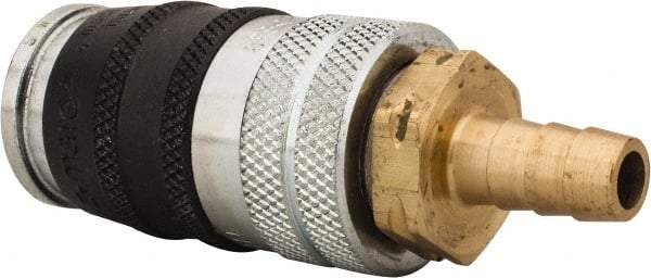 Parker - Hose Barb Industrial Pneumatic Hose Coupler - Steel, 3/8" Body Diam, 3/8" Hose ID - Industrial Tool & Supply