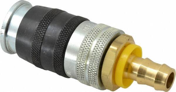Parker - Push-Lok Hose Barb Industrial Pneumatic Hose Coupler - Steel, 1/2" Body Diam, 1/2" Hose ID - Industrial Tool & Supply