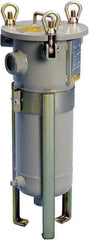 Parker - 2 Inch Pipe, FNPT End Connections, 18 Inch Long Cartridge, 42.56 Inch Long, Cartridge Filter Housing with Pressure Relief - 1 Cartridge, 50 Max GPM Flow Rate, 150 psi Max Working Pressure - Industrial Tool & Supply