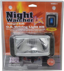 Peterson - 55 Watt Clear Automotive Auxilary Light - ABS Plastic, 4.6 Amp, 12 V - Industrial Tool & Supply