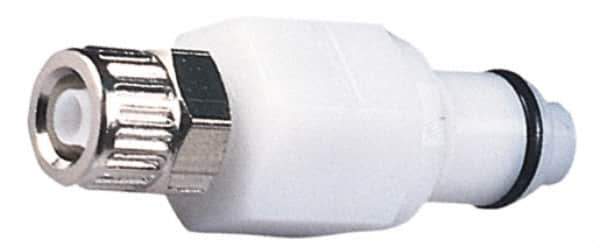 CPC Colder Products - 1/4" OD, Acetal Push-to-Connect Male Connector - 120 Max psi, White - Industrial Tool & Supply