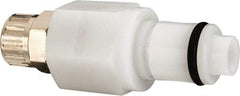 CPC Colder Products - 1/4" OD, Acetal Push-to-Connect Male Connector - 120 Max psi, White - Industrial Tool & Supply