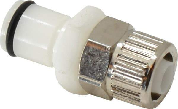 CPC Colder Products - 3/8" OD, Acetal Push-to-Connect Male Connector - 120 Max psi, White - Industrial Tool & Supply