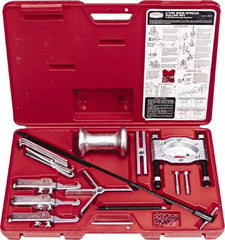 Proto - 18 Piece, 8" Spread, Wide Puller Set - 3 Jaws, 7" Reach - Industrial Tool & Supply