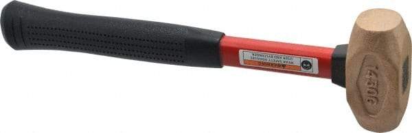 Proto - 1-1/2 Lb Head Brass Hammer - 12" OAL, Fiberglass Handle - Industrial Tool & Supply