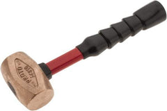 Proto - 3-3/4 Lb Head Brass Hammer - 12" OAL, Fiberglass Handle - Industrial Tool & Supply