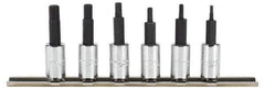 Proto - 6 Piece 1/4" Drive Metric Hex Bit Socket Set - 2 to 6mm Hex - Industrial Tool & Supply