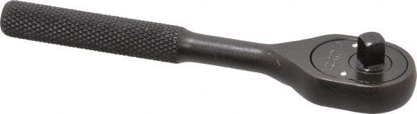 Proto - 1/4" Drive Pear Head Ratchet - Black Oxide Finish, 5" OAL, 24 Gear Teeth - Industrial Tool & Supply