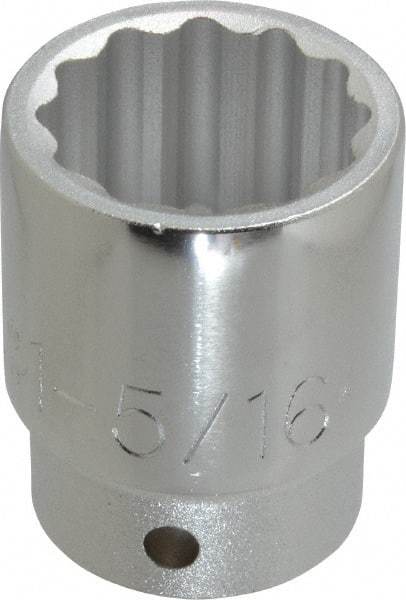 Proto - 1-5/16", 3/4" Drive, Standard Hand Socket - 12 Points, 2-9/32" OAL, Chrome Finish - Industrial Tool & Supply