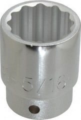 Proto - 1-5/16", 3/4" Drive, Standard Hand Socket - 12 Points, 2-9/32" OAL, Chrome Finish - Industrial Tool & Supply