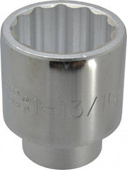 Proto - 1-13/16", 3/4" Drive, Standard Hand Socket - 12 Points, 2-29/32" OAL, Chrome Finish - Industrial Tool & Supply