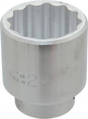 Proto - 2", 3/4" Drive, Standard Hand Socket - 12 Points, 3-7/64" OAL, Chrome Finish - Industrial Tool & Supply