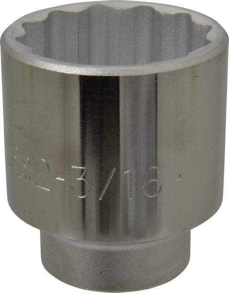 Proto - 2-3/16", 3/4" Drive, Standard Hand Socket - 12 Points, 3-9/32" OAL, Chrome Finish - Industrial Tool & Supply