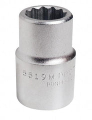 Proto - 3/4" Drive, Standard Hand Socket - 12 Points, 3-13/32" OAL, Chrome Finish - Industrial Tool & Supply