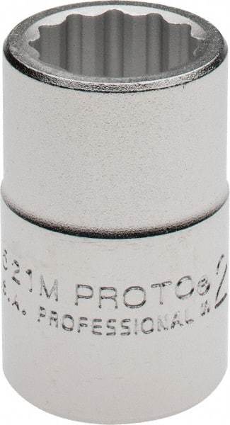 Proto - 3/4" Drive, Standard Hand Socket - 12 Points, 2" OAL, Chrome Finish - Industrial Tool & Supply