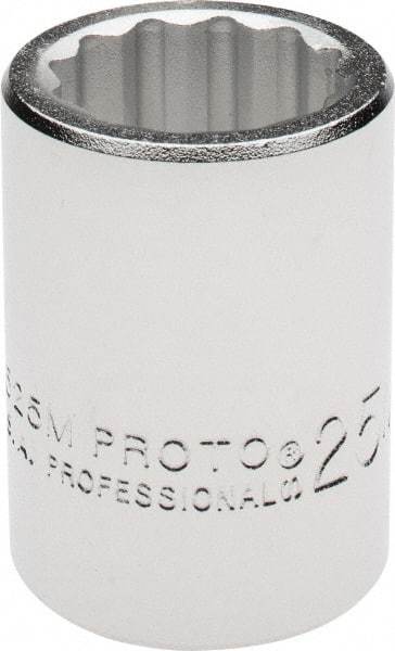 Proto - 3/4" Drive, Standard Hand Socket - 12 Points, 2" OAL, Chrome Finish - Industrial Tool & Supply