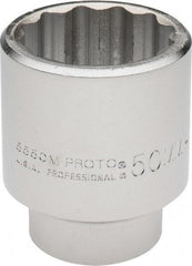 Proto - 3/4" Drive, Standard Hand Socket - 12 Points, 3-5/32" OAL, Chrome Finish - Industrial Tool & Supply