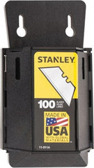 Stanley - 100 Piece Carbon Steel Utility Knife Blade - 2" OAL, 0.017" Blade Thickness - Industrial Tool & Supply