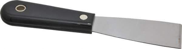 Stanley - 1-1/2" Wide Steel Putty Knife - Stiff, Nylon Handle, 7-1/2" OAL - Industrial Tool & Supply
