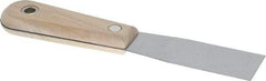 Stanley - 1-1/4" Wide Steel Putty Knife - Flexible, Hardwood Handle, 7-1/2" OAL - Industrial Tool & Supply