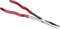 Proto - 11-9/16" OAL, 2-13/16" Jaw Length x 23/32" Jaw Width, Long Nose Chain Nose Pliers - Smooth Jaw, Needle Nose Head, Plastisol Handles - Industrial Tool & Supply