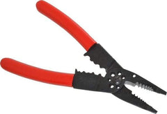 Proto - 22 to 10 AWG Capacity Wire Stripper/Crimper - 8-1/4" OAL, Plastisol Handle - Industrial Tool & Supply