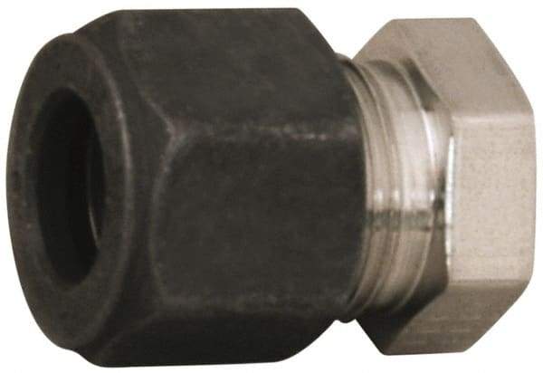 Parker - 1/16" OD, Stainless Steel End Cap - 5/16" Hex, Comp Ends - Industrial Tool & Supply