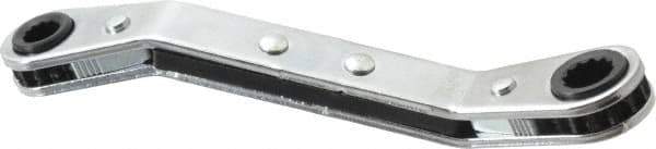 Proto - 7/32" x 9/32" 12 Point Reversible Ratcheting Offset Box Wrench - Double End, 4-1/8" OAL, Steel, 25° Offset - Industrial Tool & Supply
