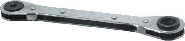 Proto - 1/4" & 3/16" Sq x 9/16" & 1/2" Hex 6 Point 4 in 1 Reversible Ratcheting Box Wrench - Double End, 6-3/4" OAL, Steel - Industrial Tool & Supply