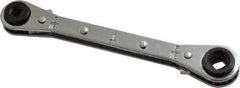 Proto - 1/4" & 3/16" Sq x 3/8" & 5/16" Sq 4 Point 4 in 1 Reversible Ratcheting Box Wrench - Double End, 5-1/2" OAL, Steel - Industrial Tool & Supply