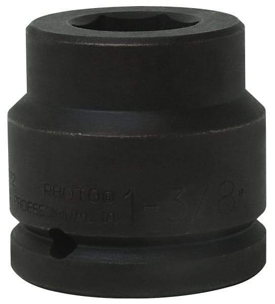 Proto - 1-1/2" Drive 1-3/4" Standard Impact Socket - 6 Points, 3-11/32" OAL - Industrial Tool & Supply