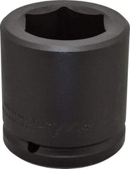 Proto - 1-1/2" Drive 2-1/4" Standard Impact Socket - 6 Points, 3-3/4" OAL - Industrial Tool & Supply