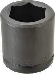 Proto - 1-1/2" Drive 2-3/8" Standard Impact Socket - 6 Points, 3-7/8" OAL - Industrial Tool & Supply