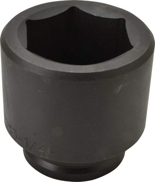 Proto - 1-1/2" Drive 3-1/4" Standard Impact Socket - 6 Points, 4-23/32" OAL - Industrial Tool & Supply